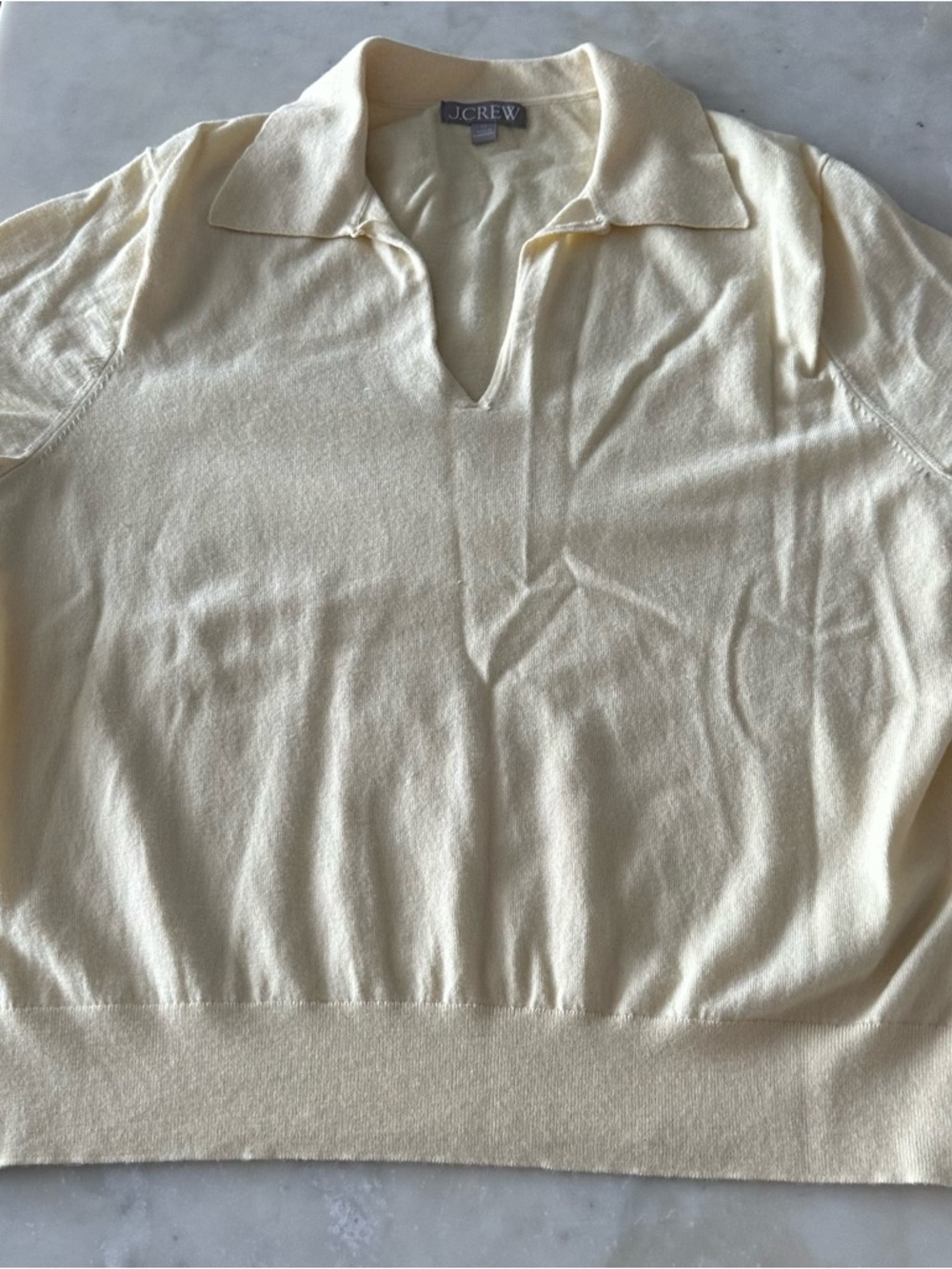 J. Crew Butter Yellow Merino Wool Sweater
